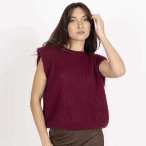 Pull sans manche en Mohair